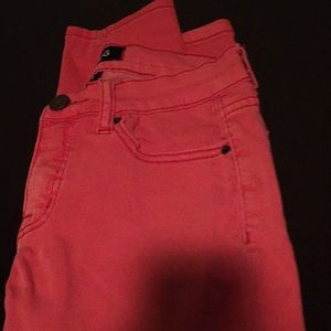 Bright stretch jeans. Skinny